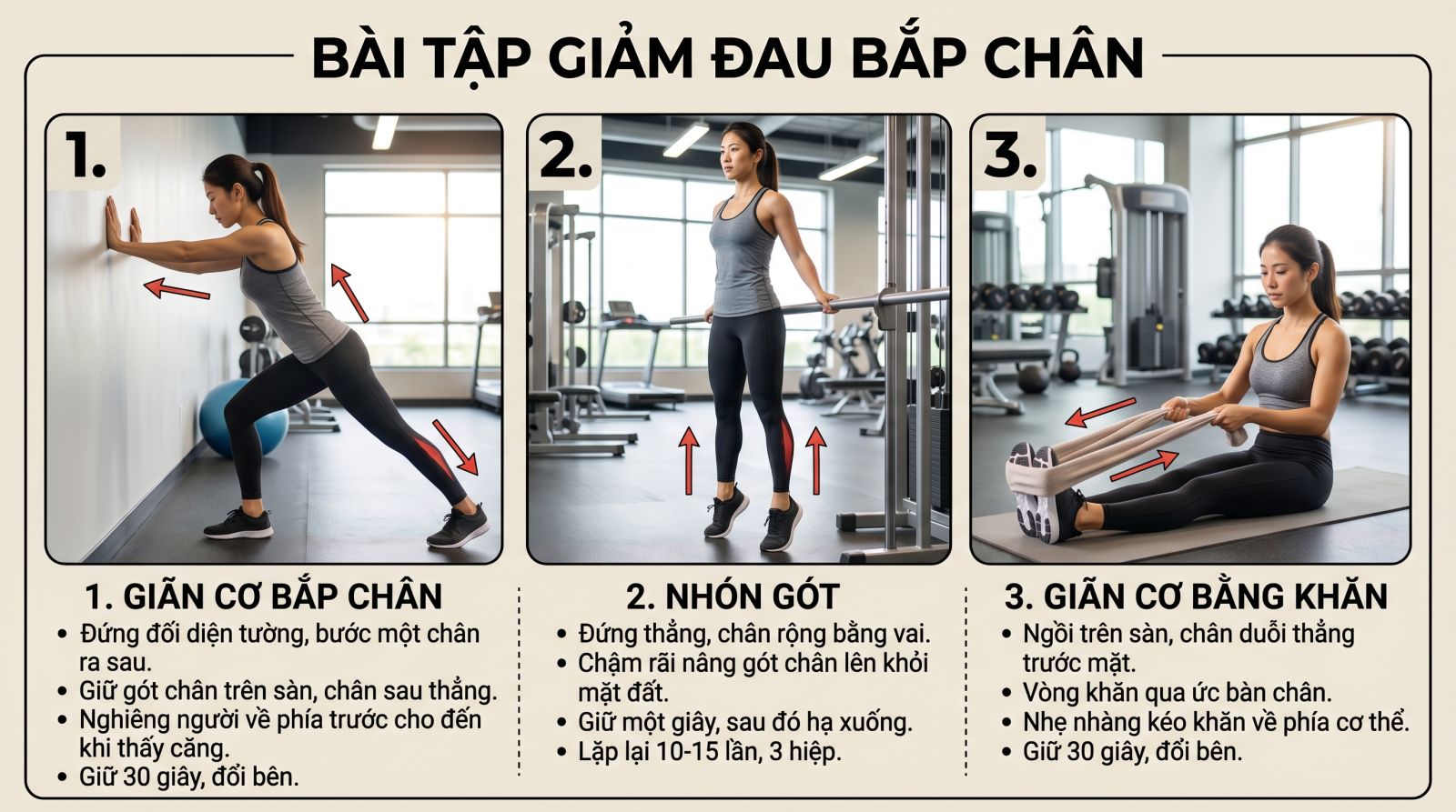 Bài tập giảm đau bắp chân hiệu quả