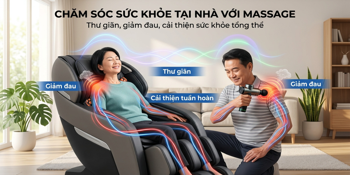 Lợi ích máy massage giúp giảm đau nhức và cải thiện tuần hoàn máu