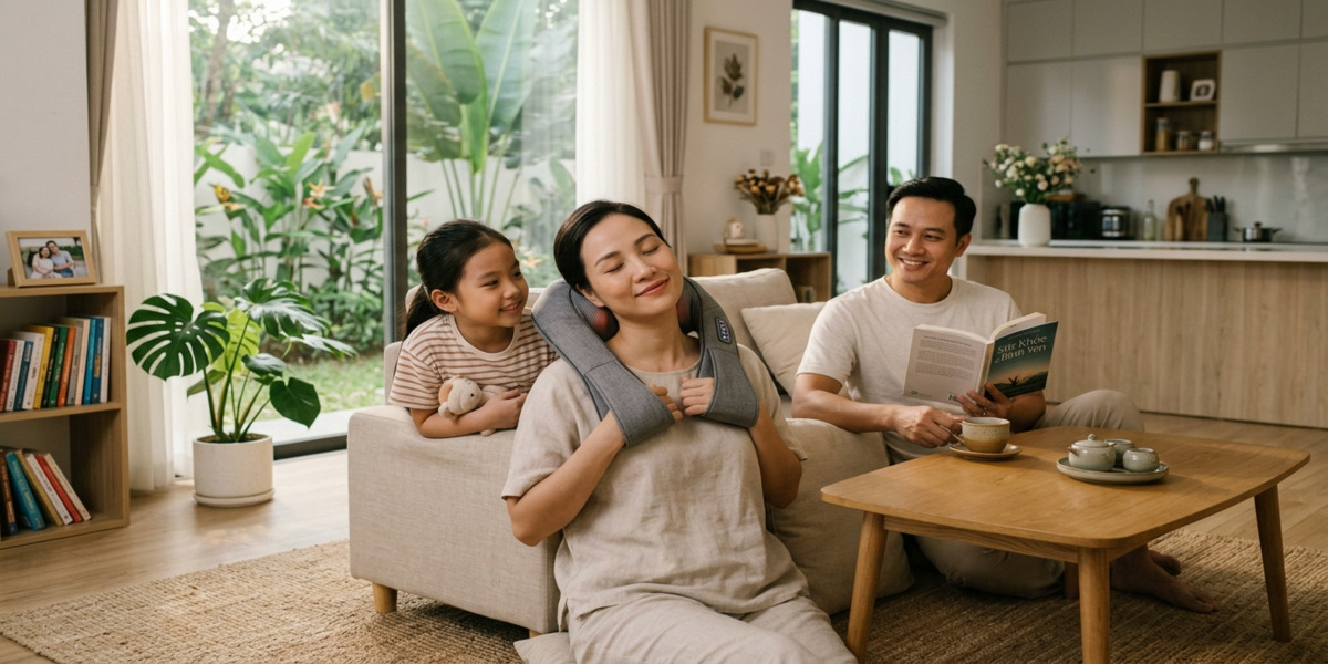 Máy massage tại nhà giúp thư giãn nhưng cần sử dụng đúng cách để bảo vệ sức khỏe