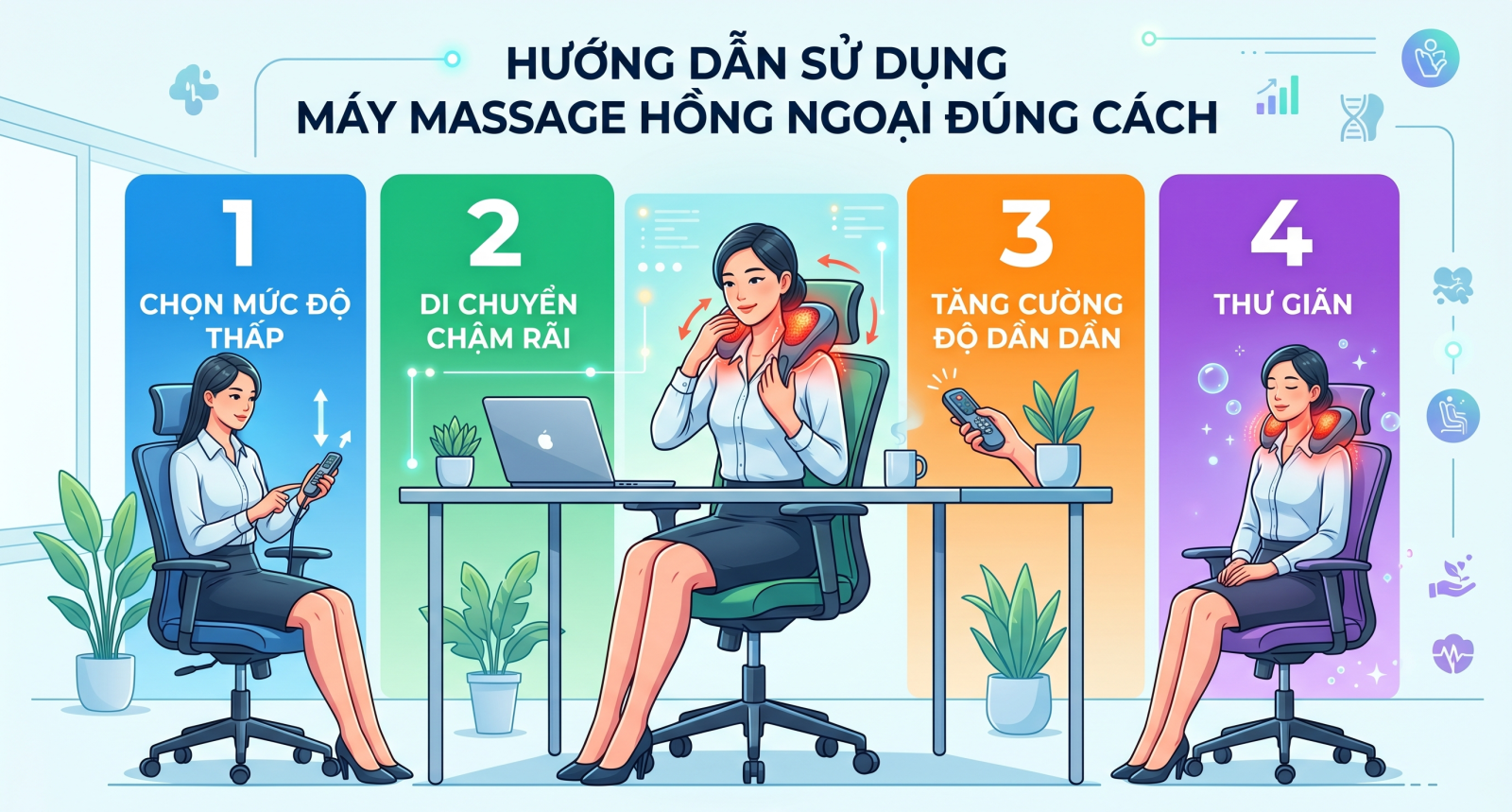 Hướng dẫn sử dụng máy massage hồng ngoại đúng cách và an toàn