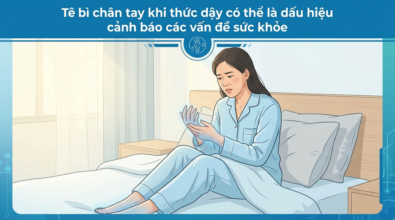 Cảnh báo sức khỏe bị tê tay chân sau khi ngủ dậy