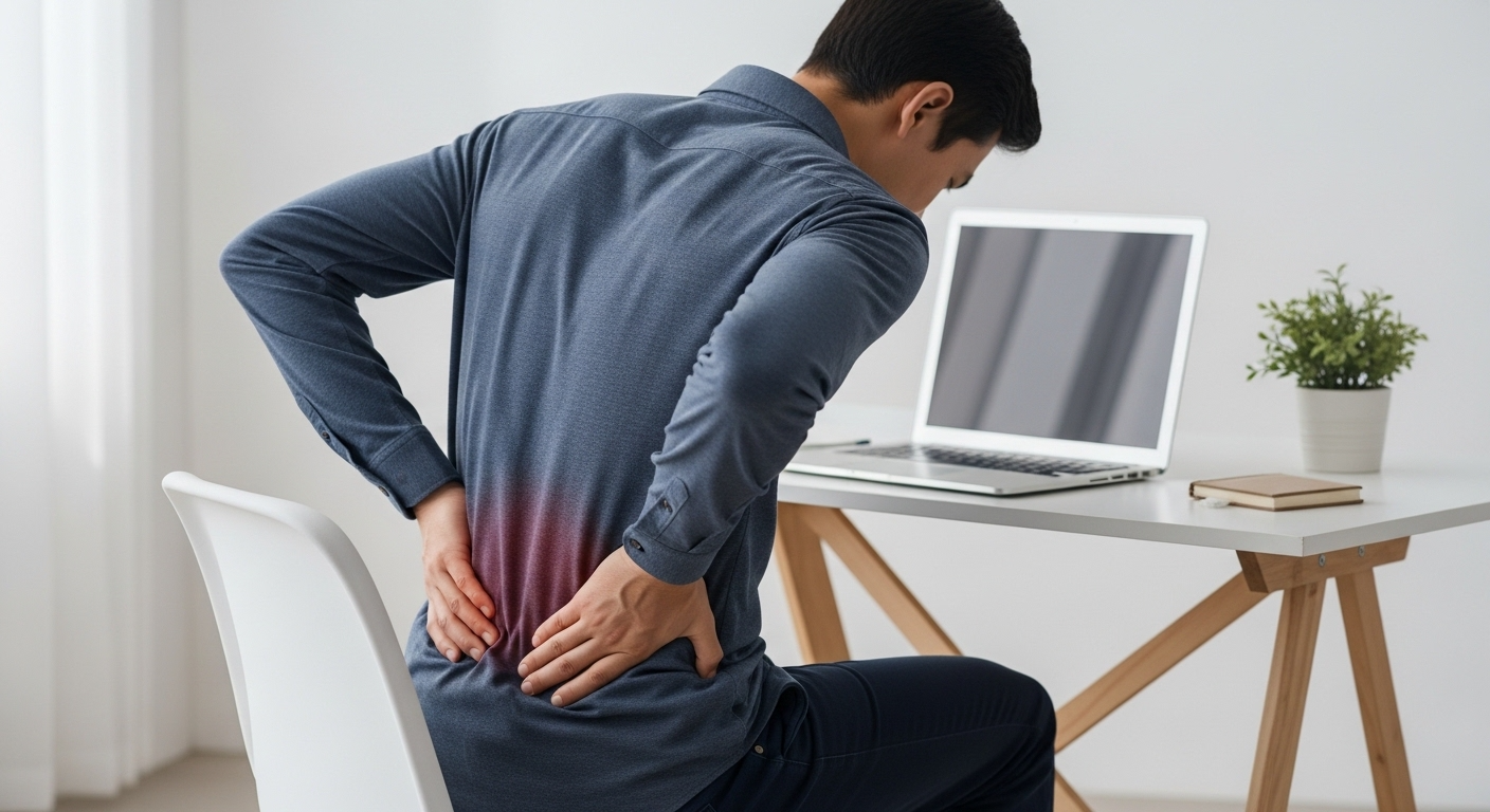 Các hậu quả phổ biến của việc ngồi sai tư thế như gù lưng và đau vai gáy