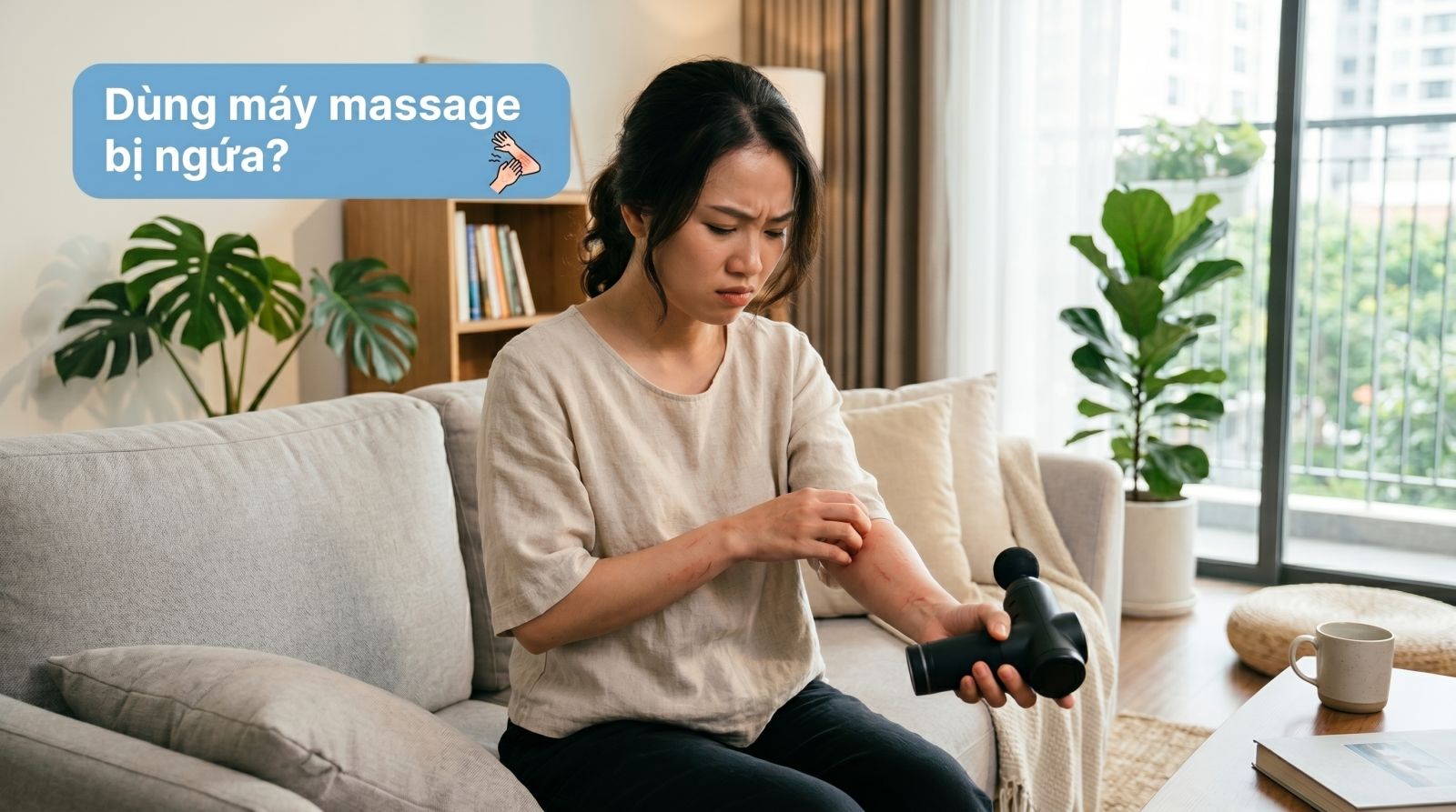Dùng máy massage bị ngứa da sau khi sử dụng thiết bị thư giãn