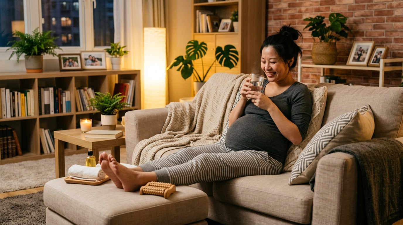 Bà bầu massage chân an toàn tại nhà đúng cách