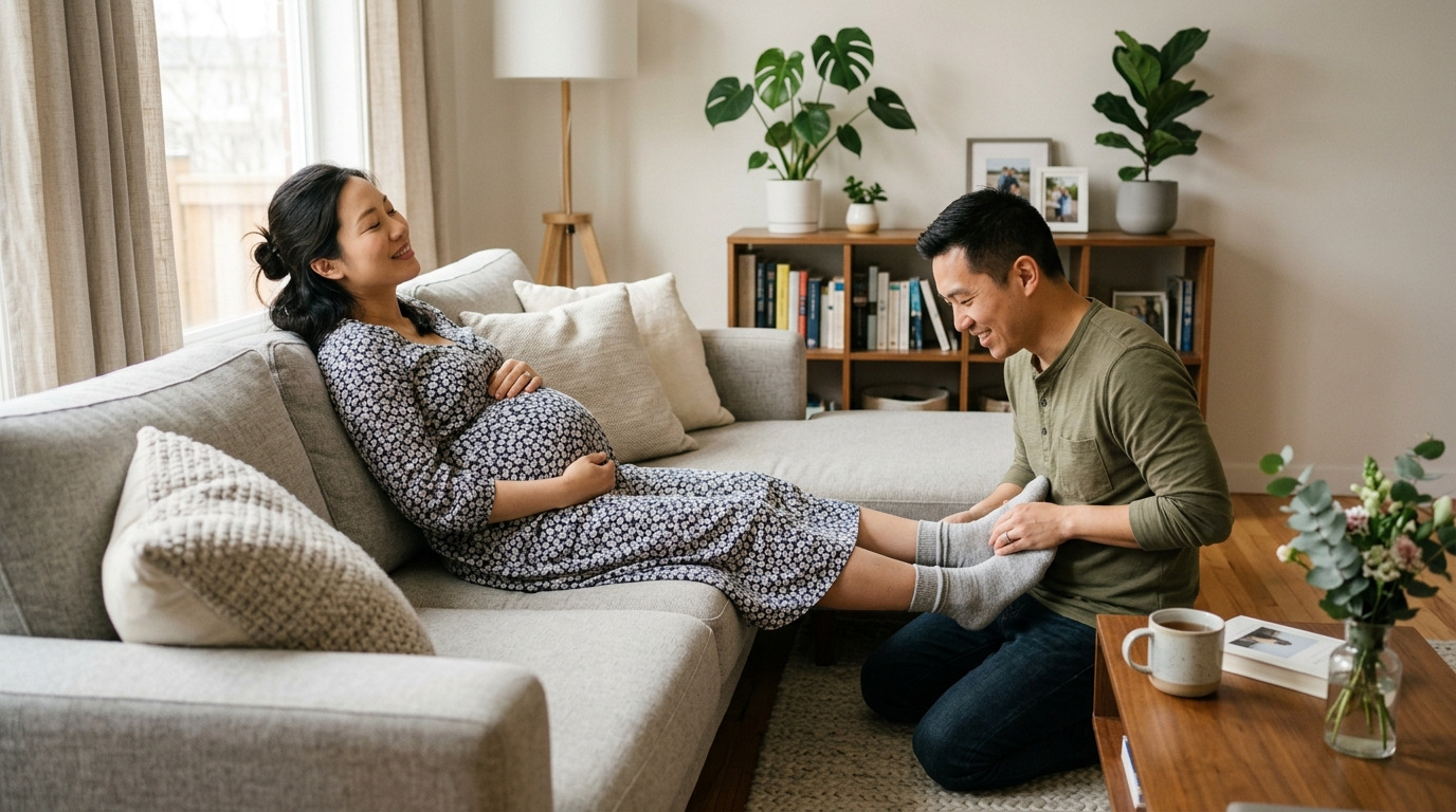 Bà bầu massage chân đúng cách giúp giảm đau nhức và phù nề
