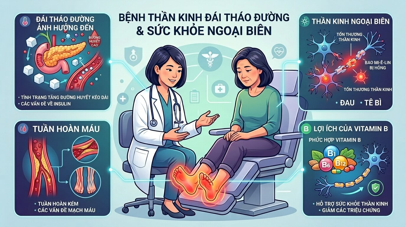 Nguyên nhân bệnh lý gây nóng rát bàn chân kéo dài