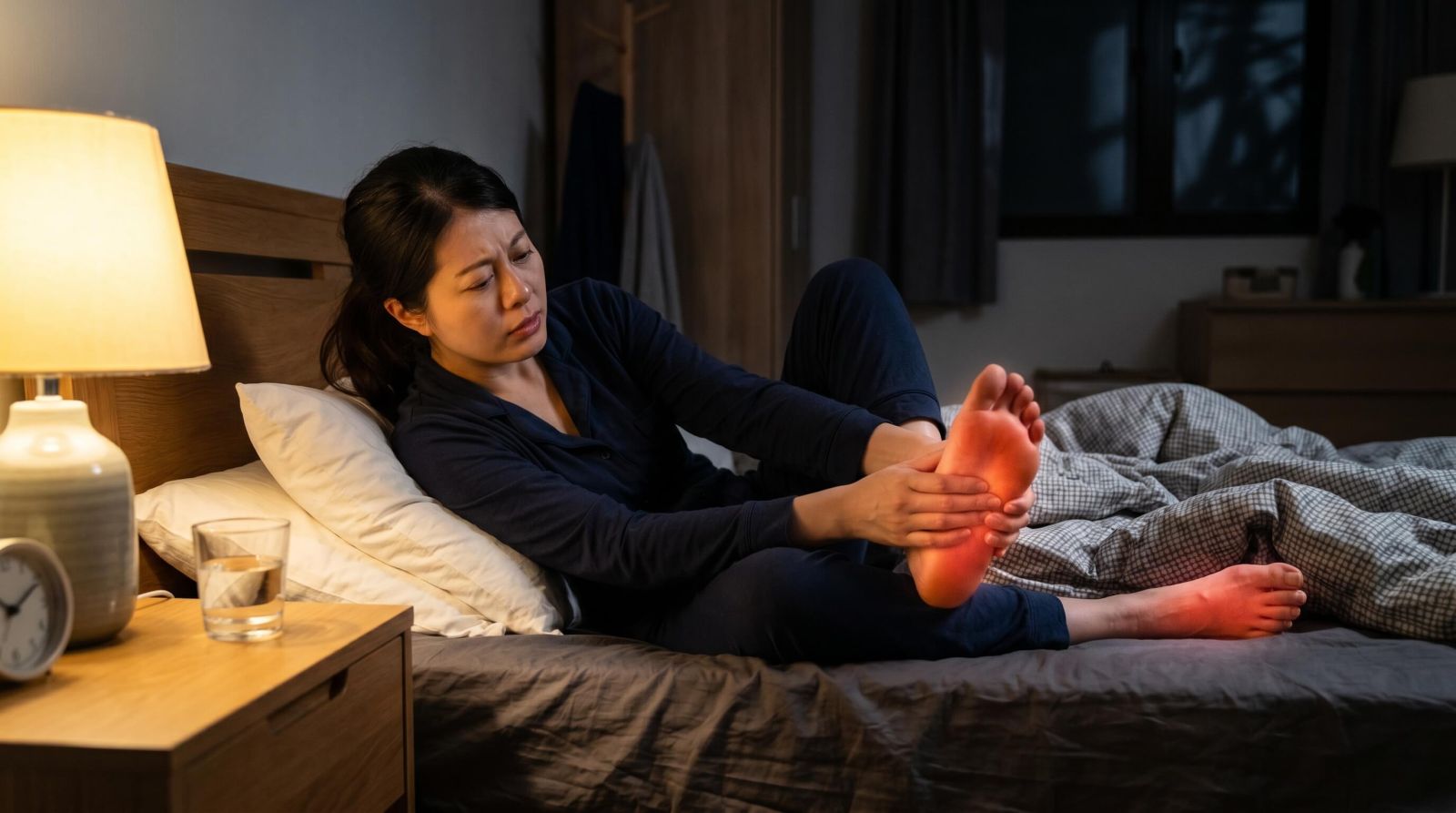 Nóng rát bàn chân về đêm gây khó ngủ ở người trưởng thành