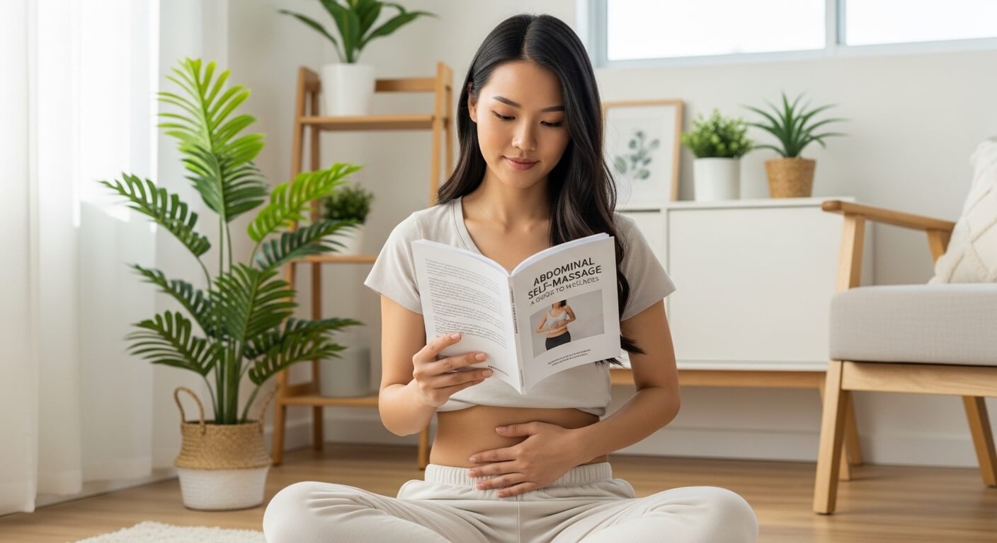 Kiểm tra vùng bụng trước khi massage để đảm bảo an toàn khi giảm đau bụng kinh