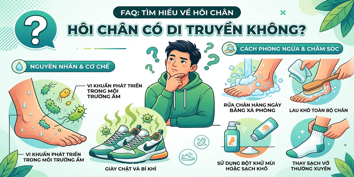 Giải đáp hôi chân có di truyền không