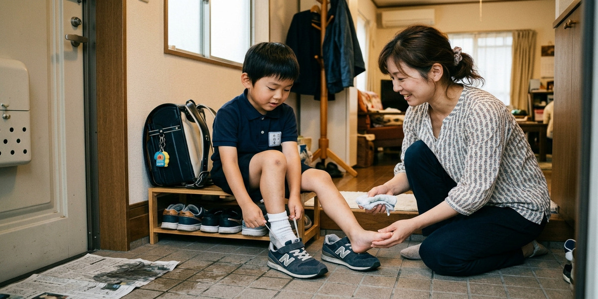 Trẻ em đi giày thể thao cả ngày dễ bị hôi chân