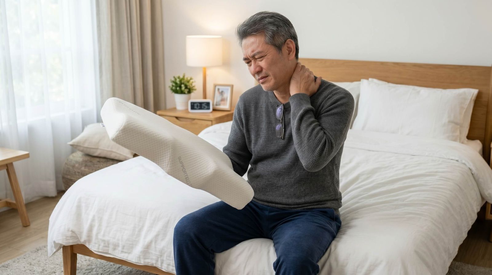 Gối ngủ không phù hợp gây đau cổ vai gáy