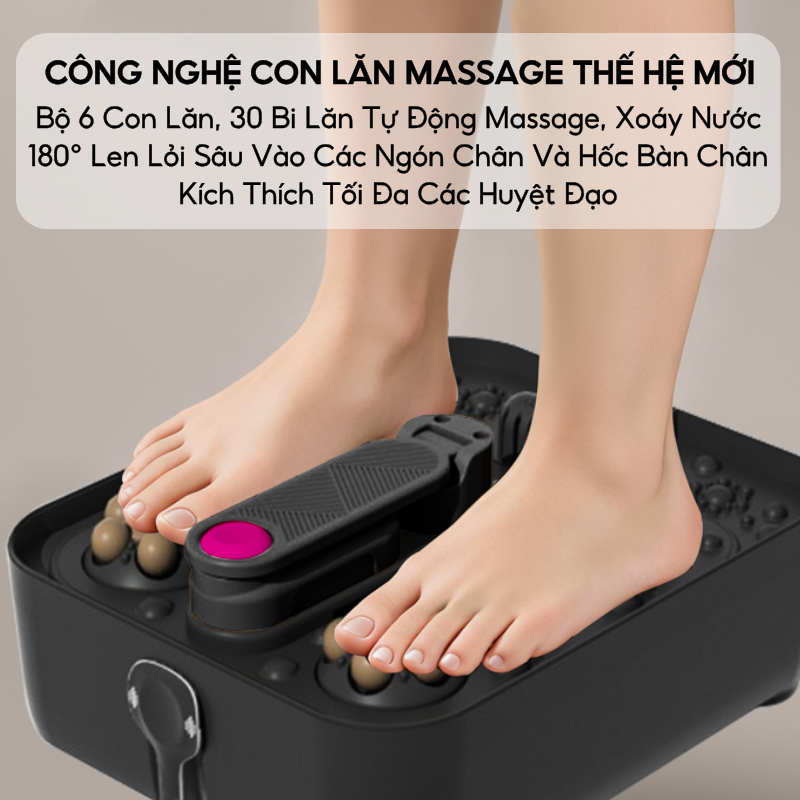 Hệ thống 30 bi lăn 3D của Delax DC30 massage lòng bàn chân