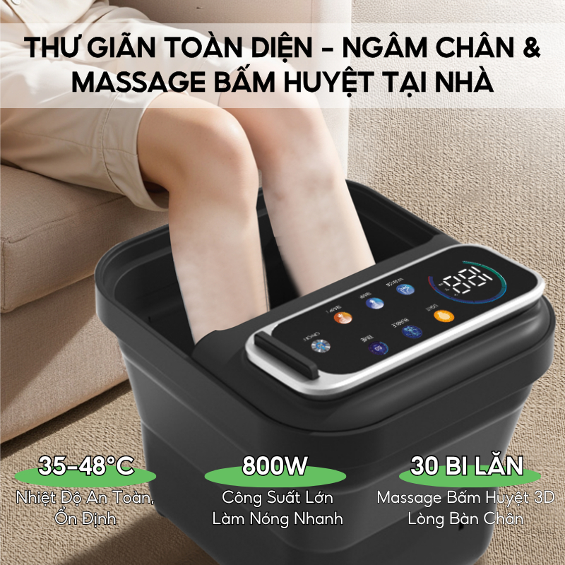 Bồn massage chân Delax DC30 tự làm nóng và sục khí thư giãn