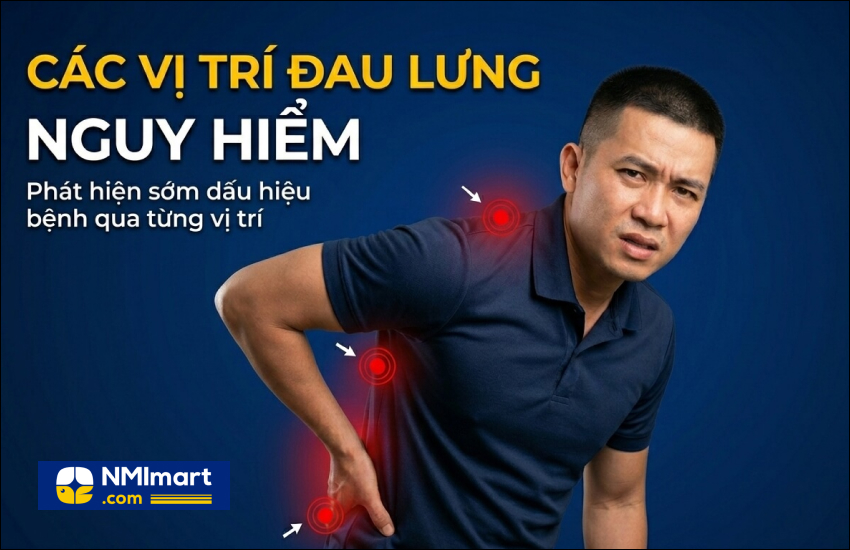 Các vị trí đau lưng nguy hiểm - Nhận biết sớm dấu hiệu bệnh qua từng vị trí