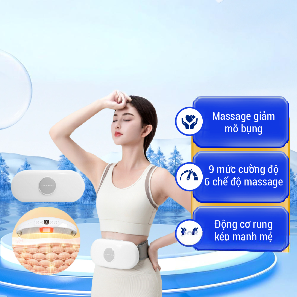 Máy Massage Bụng Kinh NMIMART DMB02 Giảm Đau Co Thắt Cho Phụ Nữ Đến Kì