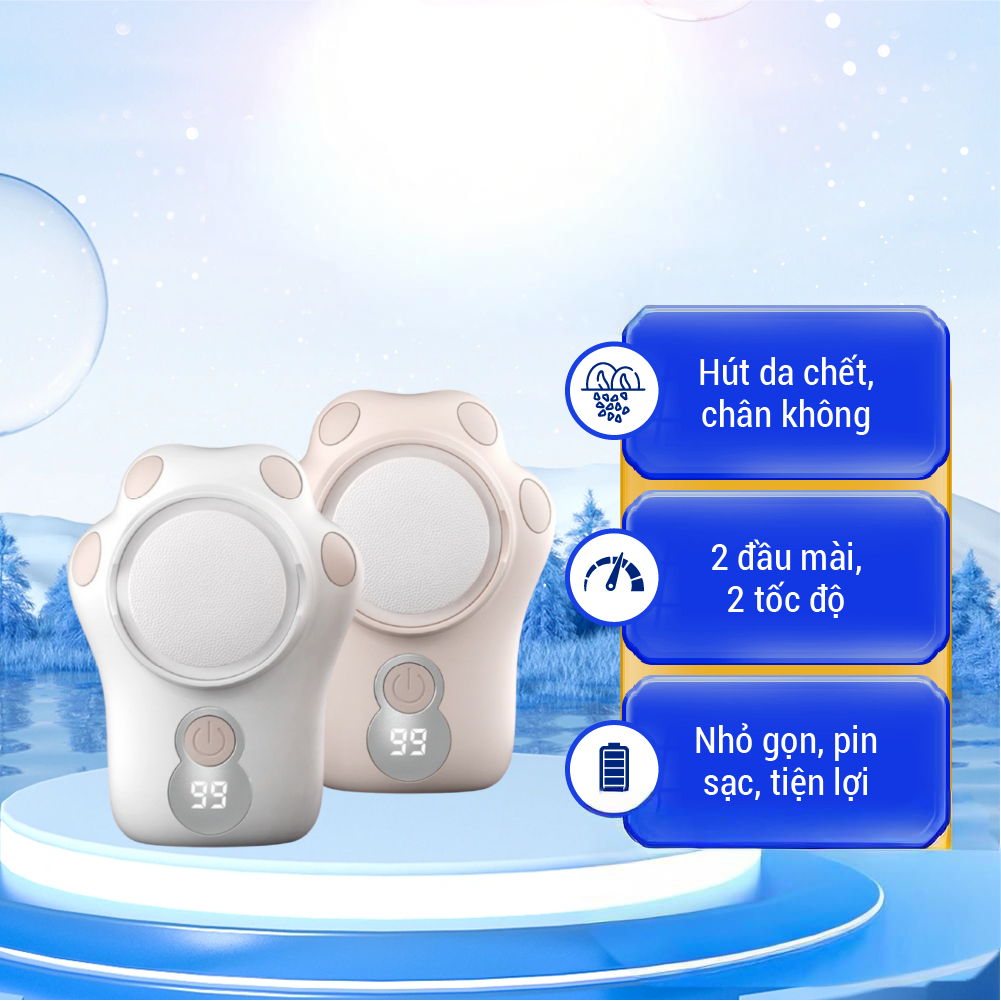 Máy Chà Gót Chân NMIMART Tẩy Tế Bào Chết, Làm Mịn Da Chân, BH 12 Tháng