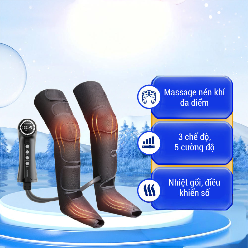 Máy Massage Chân Khí Nén NMIMART MSC03 Tăng Tuần Hoàn Máu, Giảm Tê Bì Chân