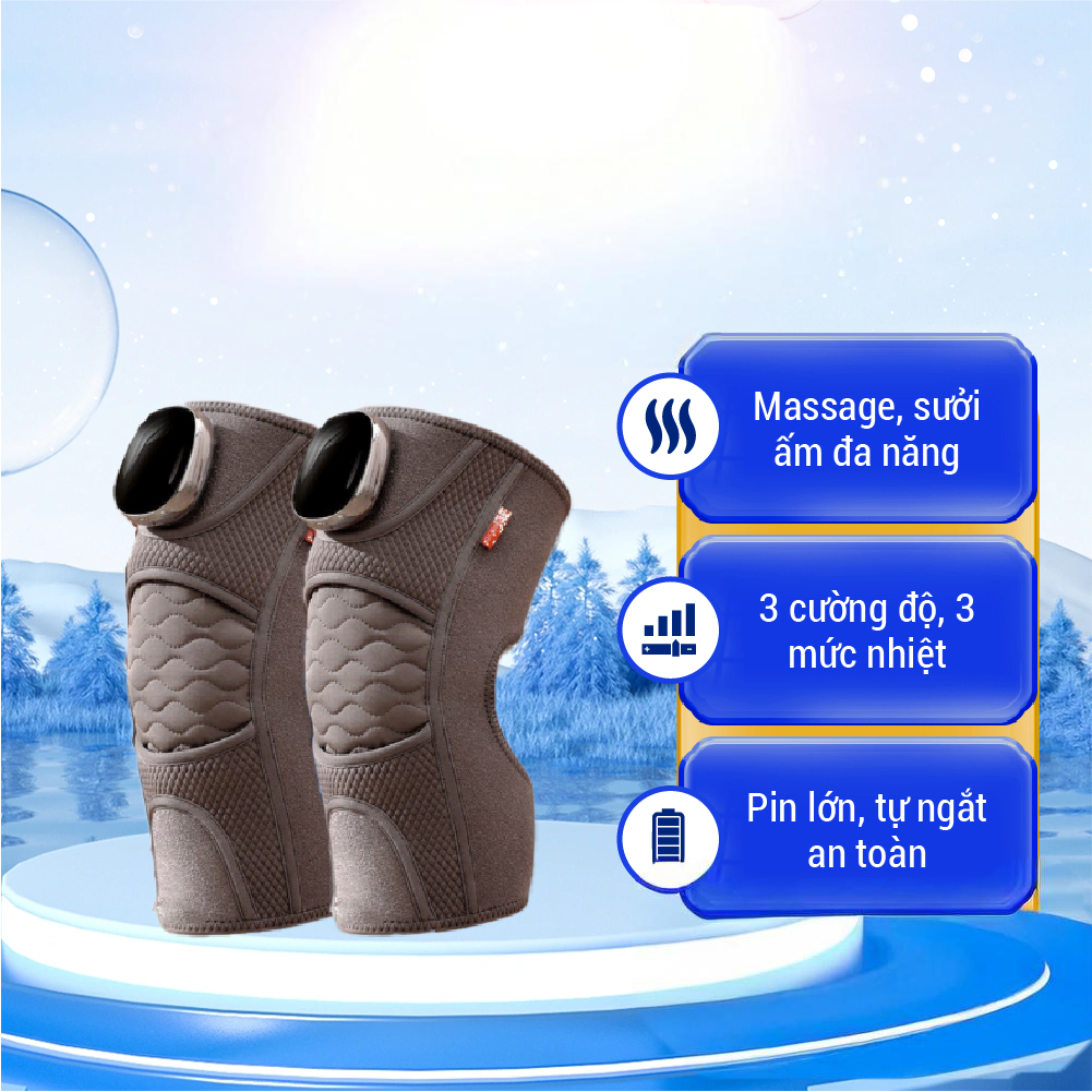 Máy Massage Đầu Gối JIASHI MDG01 Giảm Đau Nhức Khớp An Toàn, Tiện Lợi