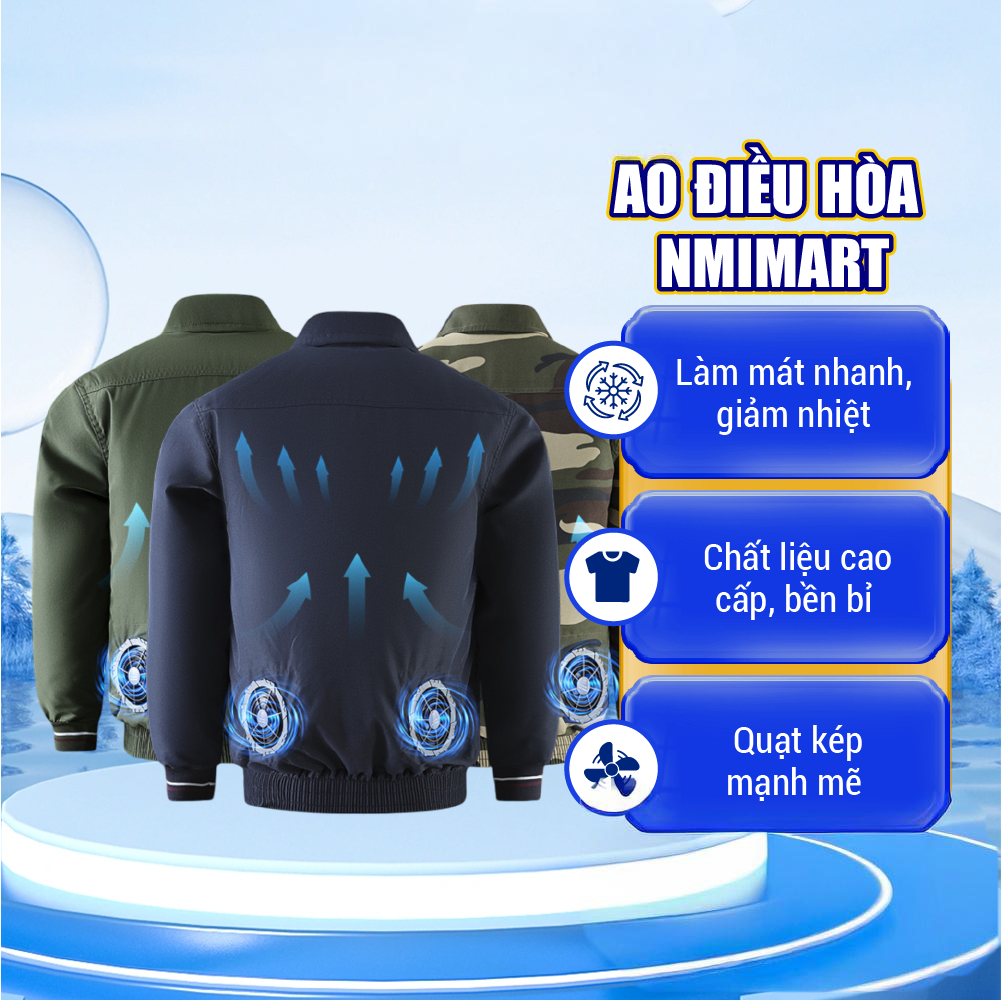 Áo Điều Hòa ADH01 NMIMART Làm Mát Cơ Thể Hiệu Quả Cho Người Lao Động Ngoài Trời, BH 12 Tháng