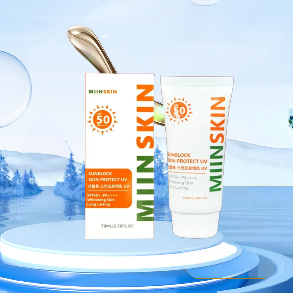 Kem chống nắng vật lý MIINSKIN nâng tone và bảo vệ da khỏi tia UVA/UVB SPF50+ PA++++