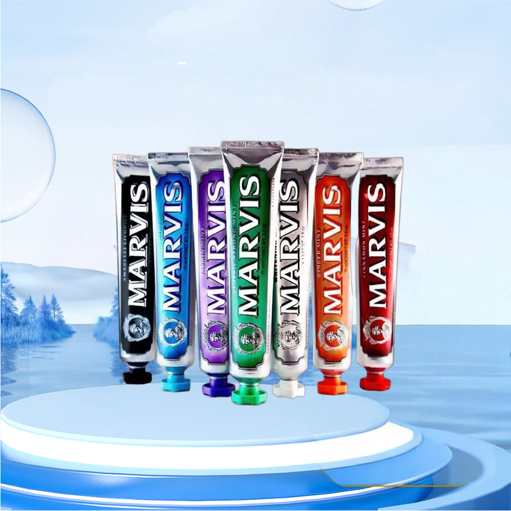 Kem Đánh Răng Thuần Chay Marvis Toothpaste Whitening/Cinnamon/Jasmin Mint 85ml/75ml/25ml Nhập Khẩu